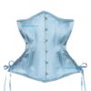 Baby Blue Double Boned Underbust Corset Turquoise Waist Trainer Bustier Top - Image 2