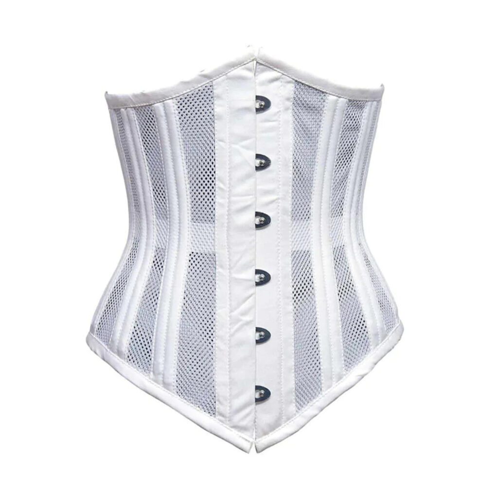 White mesh Underbust Corset