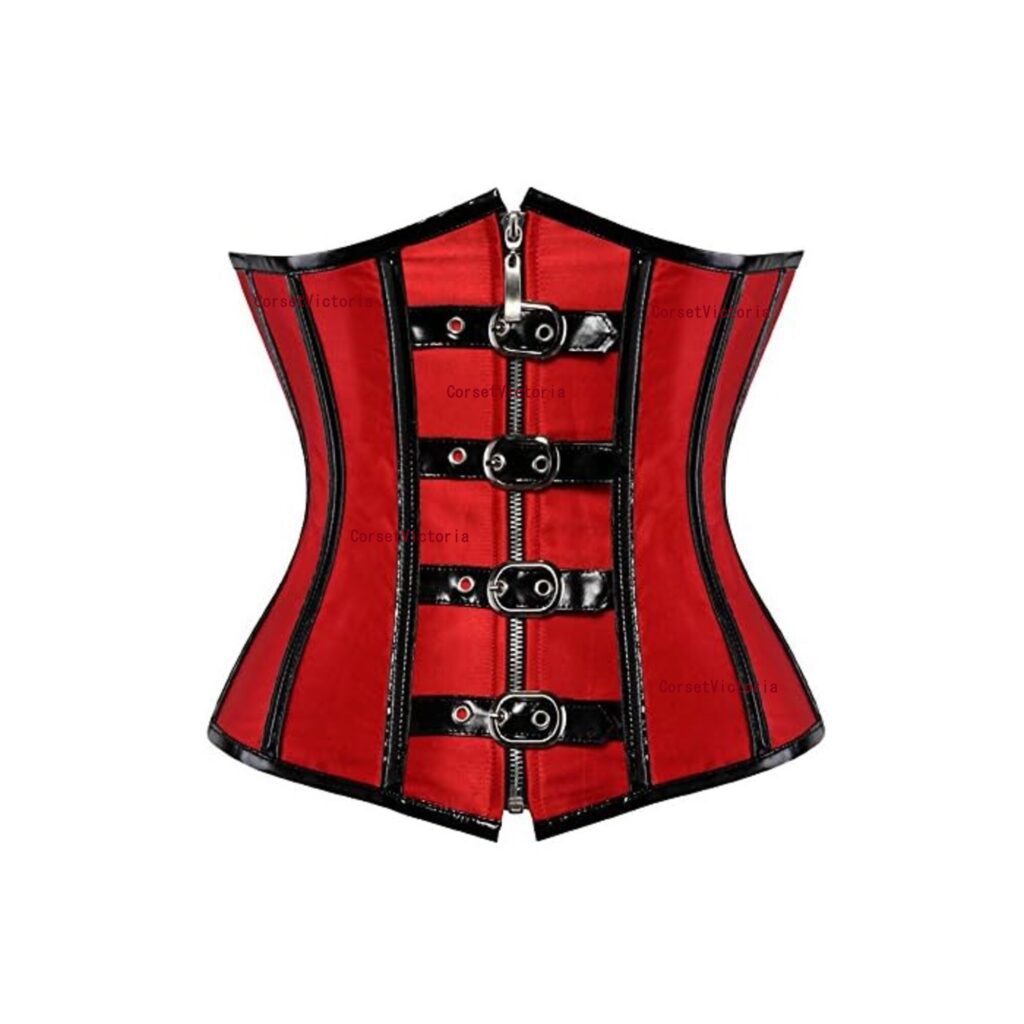Red Satin Underbust Corset