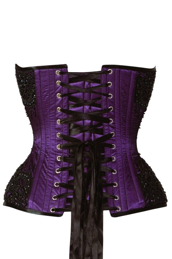 Purple Satin Over bust Hand made corset