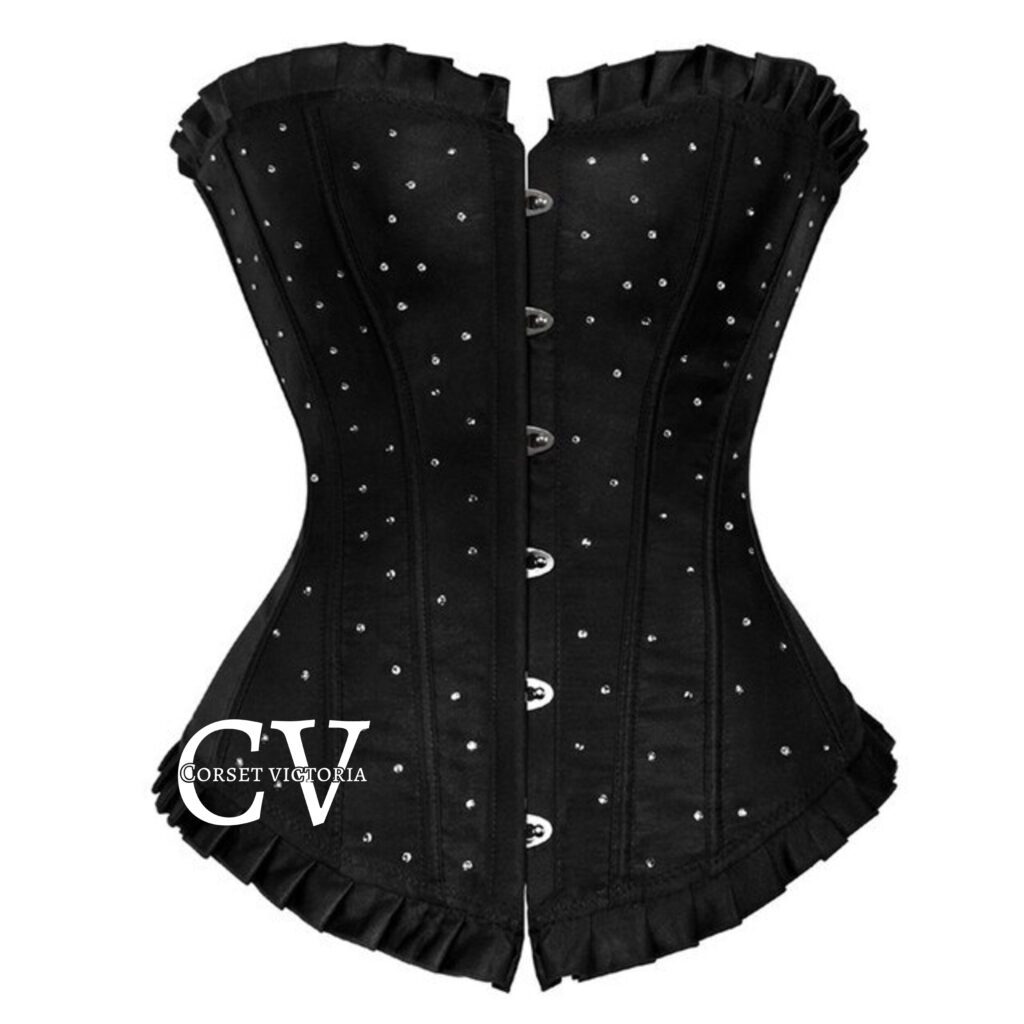 Black Satin Overbust Corset
