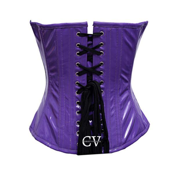 Purple pvc leather corset