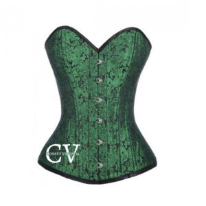 Green Brocade Corset