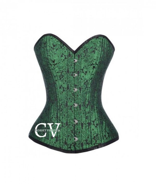 Green Brocade Corset