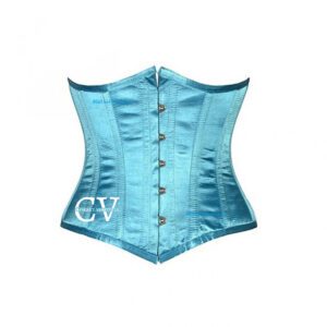 Baby Blue Underbust Corset Turquoise Waist Trainer Bustier Top