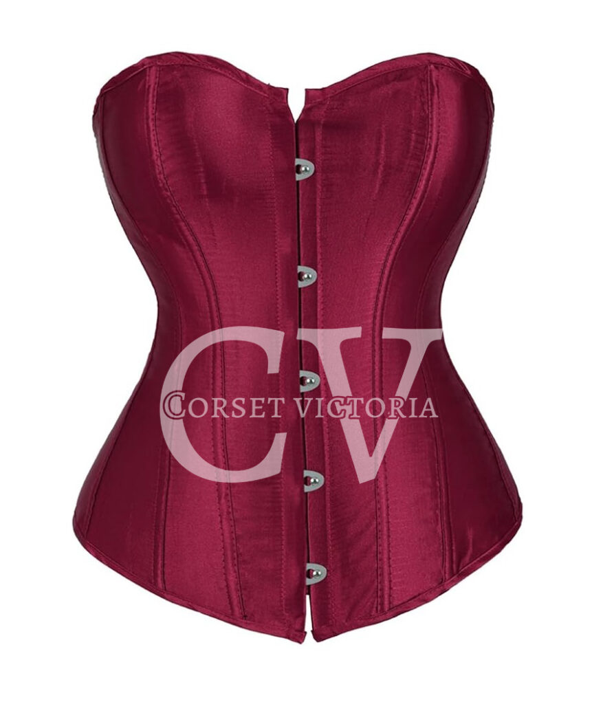 Red Overbust Corset Wine Dress Christmas Costume Bustier Top