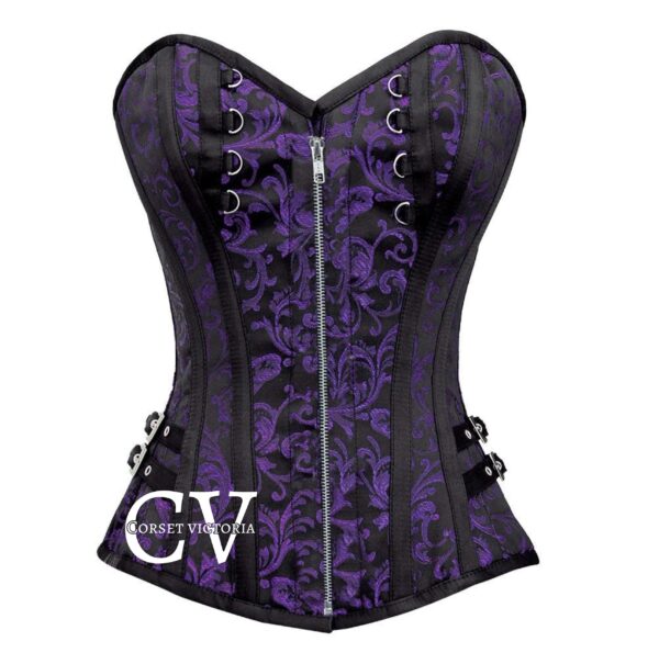 Halloween Costume Purple brocade corset