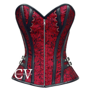 Red brocade corset