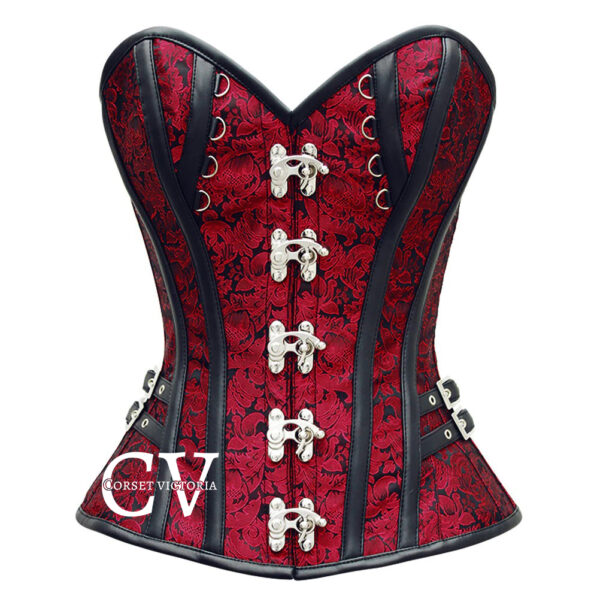 Red brocade corset