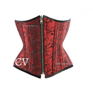 Red Brocade Underbust Corset