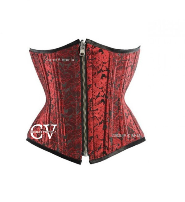 Red Brocade Underbust Corset