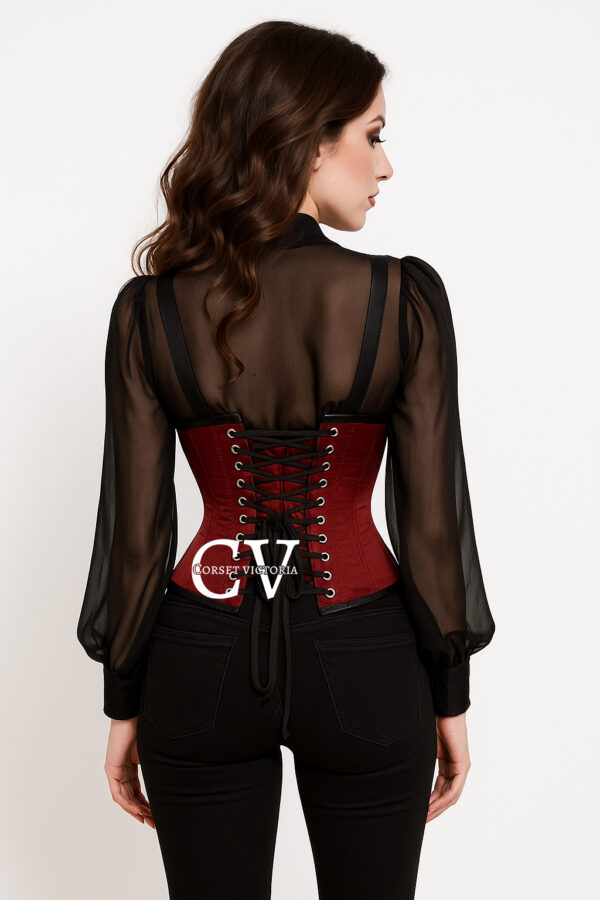 Red Underbust Corset Gothic Halloween Costume Waist Training