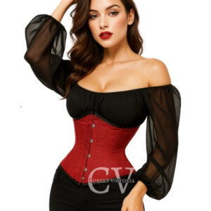Red Underbust Corset Gothic Halloween costume